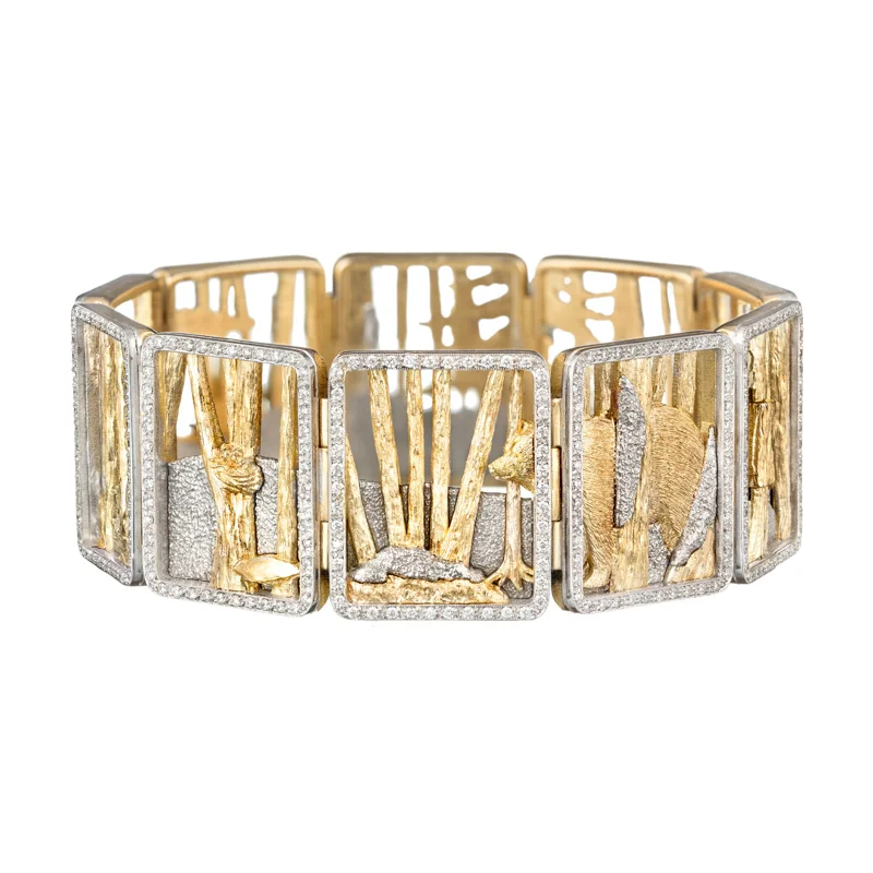still life bracciale chiuso oro e oro bianco